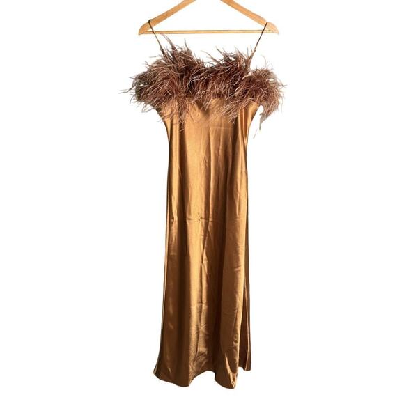 Cinq a Sept Cerise Dress Cinnamon Brown Size 4 - Picture 4 of 6